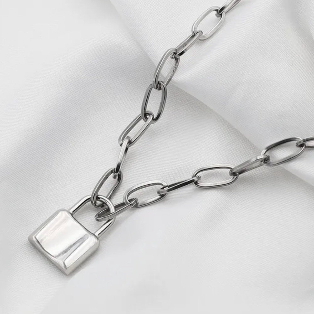 Padlock Chain Necklace Lock Pendant Necklace